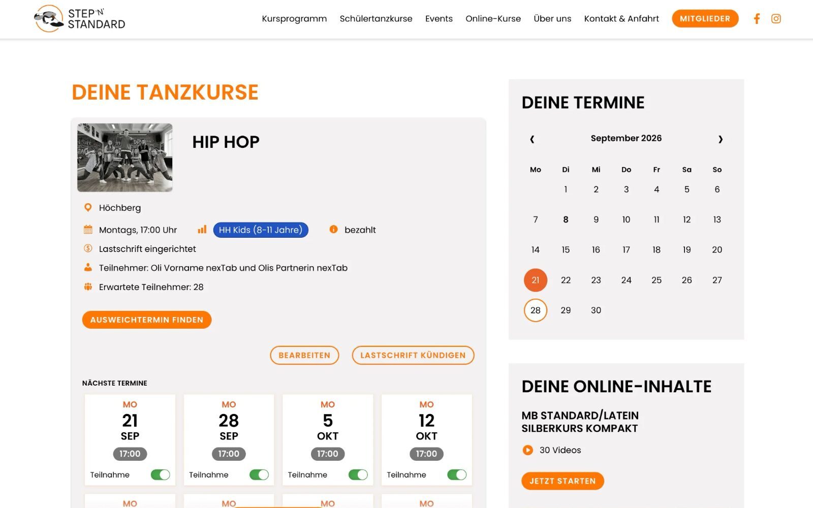 Mitgliederbereich